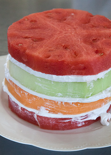 Coconut Cake With Fruit Center Coconut Cake With Fruit Center