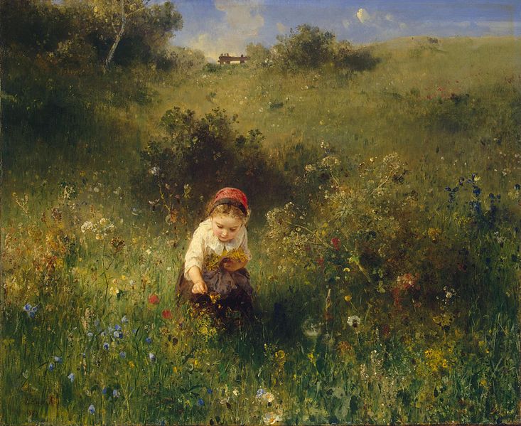 Knaus,_Ludwig_-_Girl_in_a_Field_-_1857